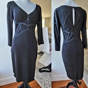 NWOT Little black dress - illusion detail